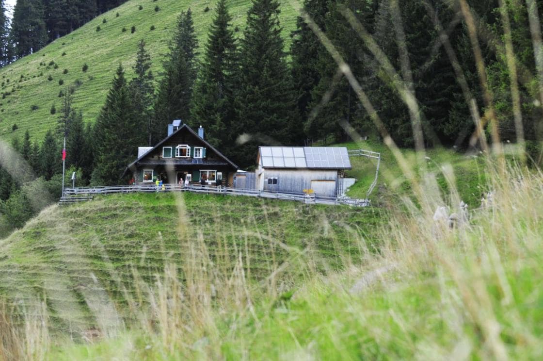 Family hike to the Gafadura Hut in Liechtenstein