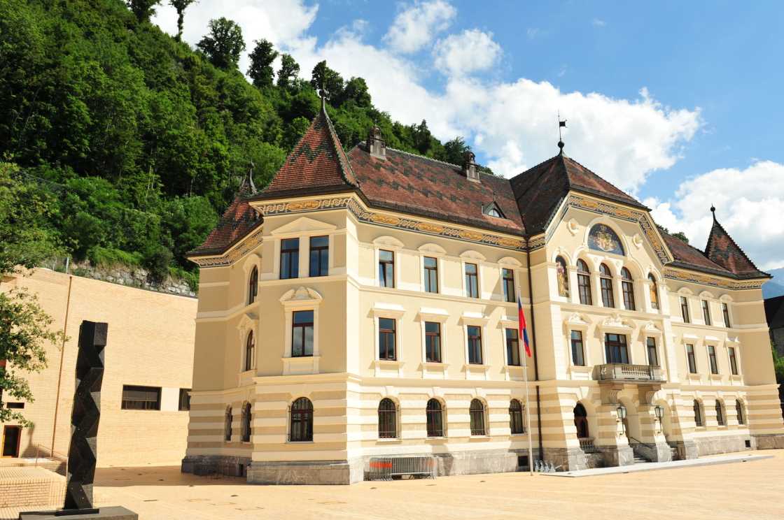 Sede del governo nazionale, vista in Liechtenstein