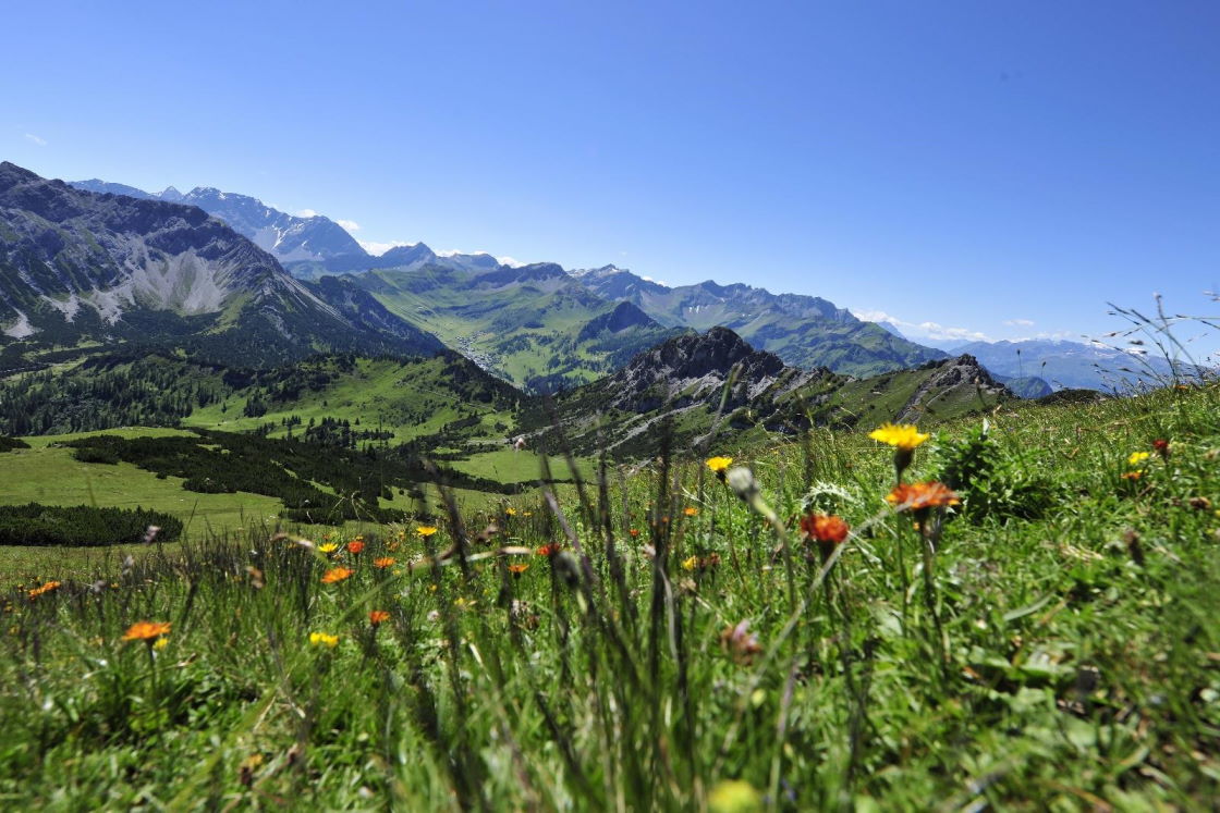Vacances à pied Liechtenstein, vue de Schönberg