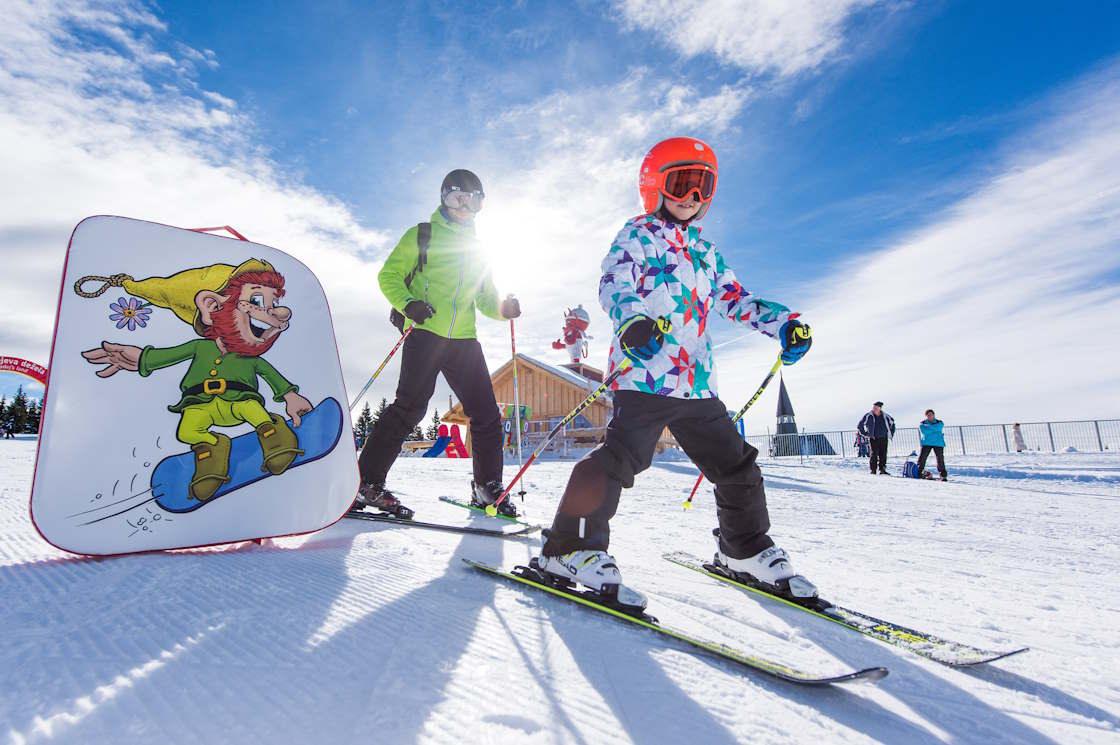 Winter vacation Slovenia, skiing for children