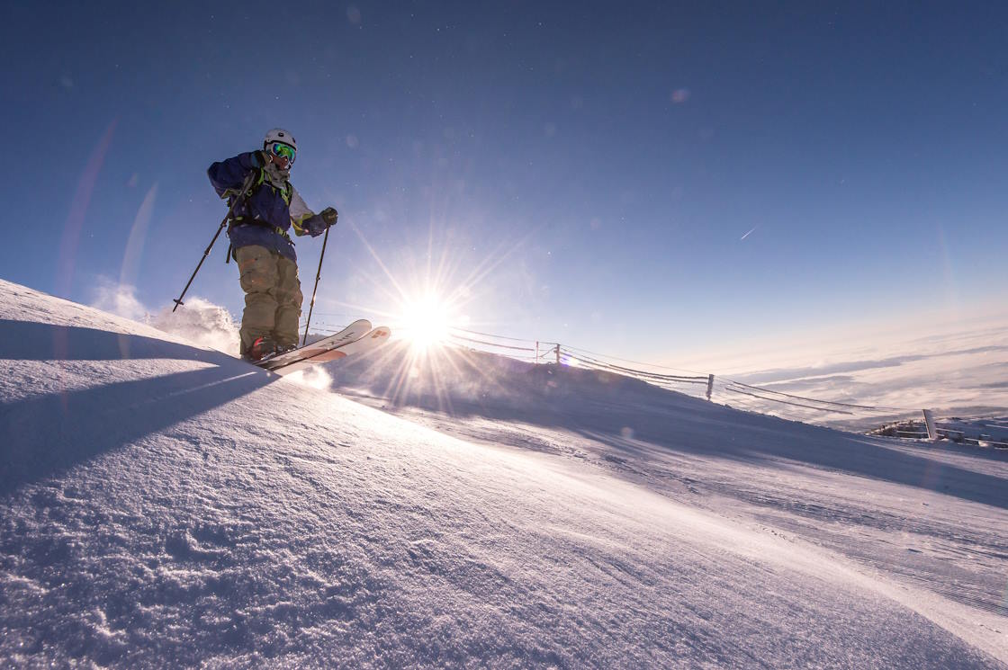 Winterurlaub Slowenien, Skifahrer