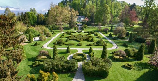 Französchischer Garten im Arboretum Volčji Potok