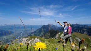 Hiking vacation Liechtenstein, view from the Rappenstein