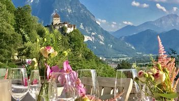 Vista sul castello di Vaduz dal Park Hotel Sonnenhof