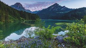 Mountain lakes Alps Switzerland