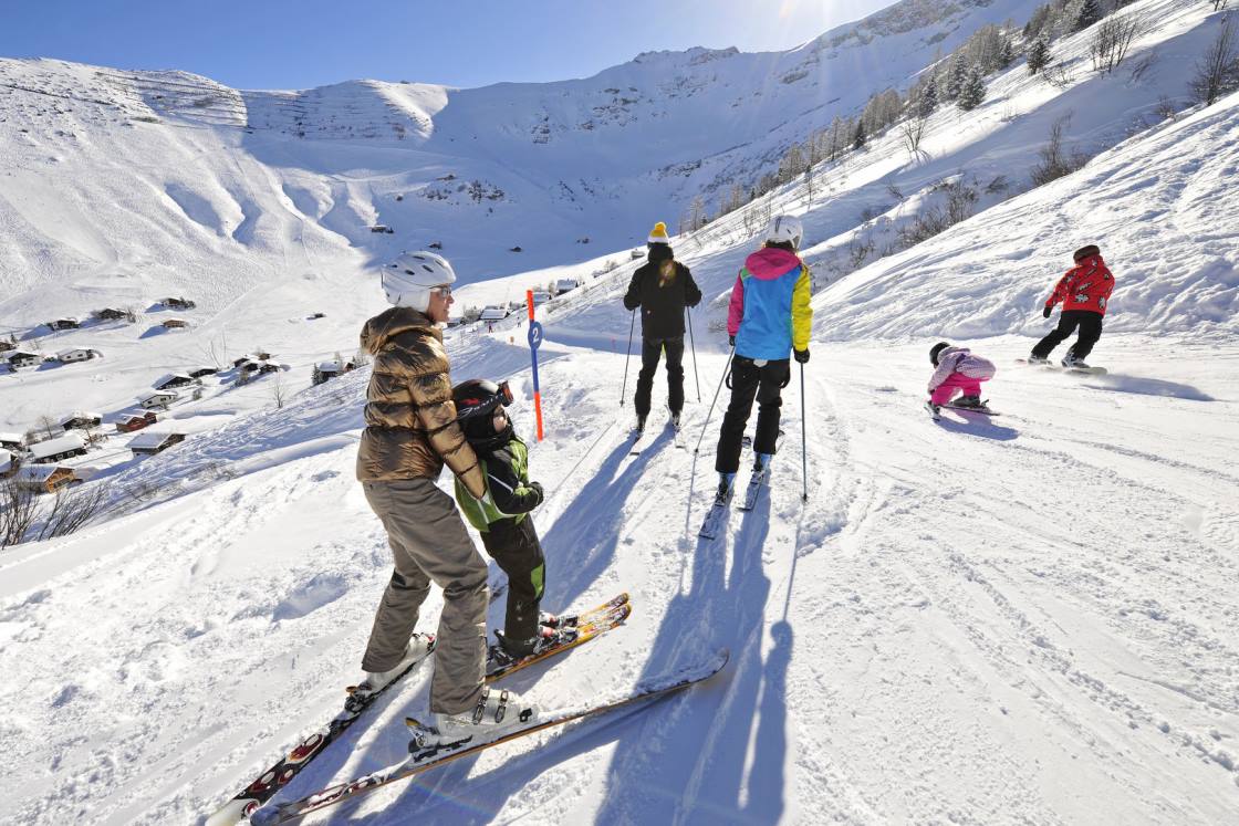Skiort Malbun, mit der Familie skifahren