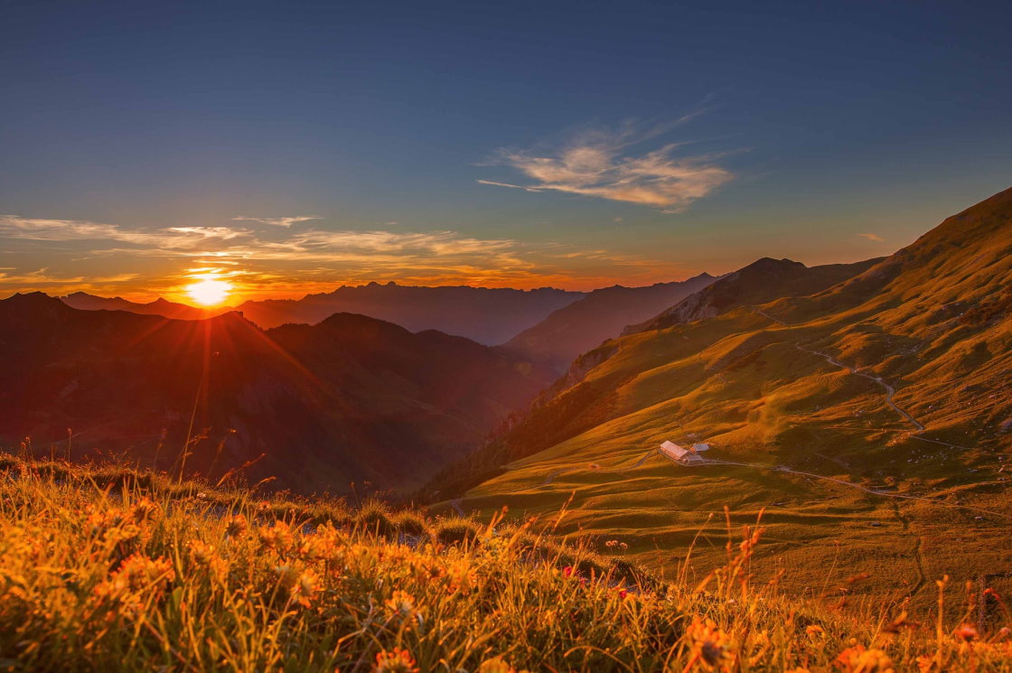 Bergwanderung Alpen Fürstentum Liechtenstein
