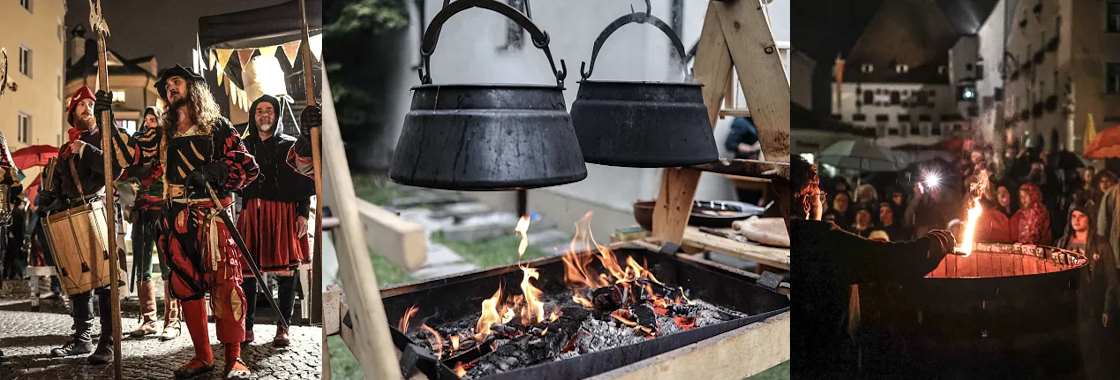 Medieval festival in Hall-Wattens, Tyrol