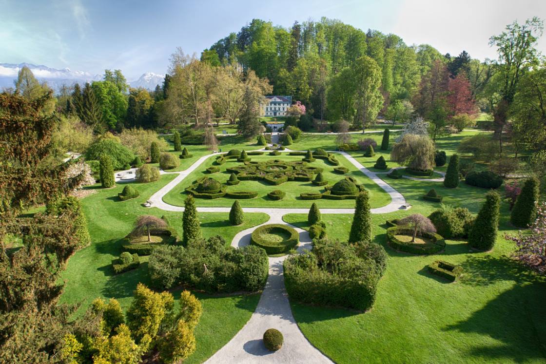 Französchischer Garten im Arboretum Volčji Potok