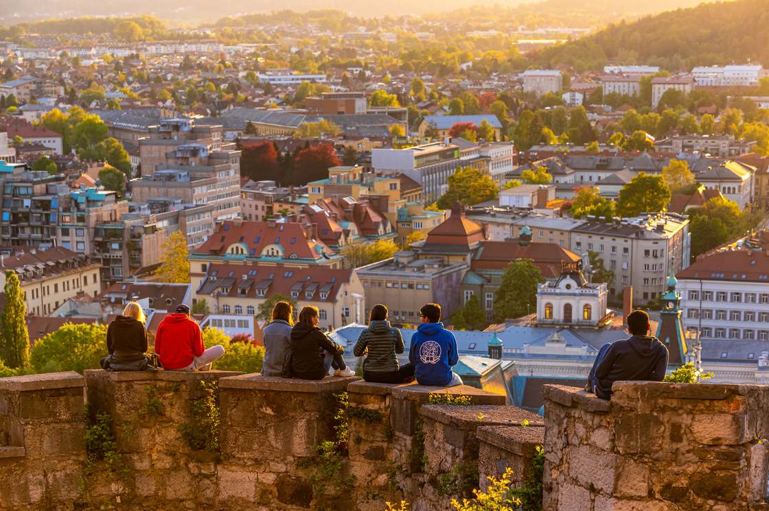 Il castello di Lubiana con vista sulla città