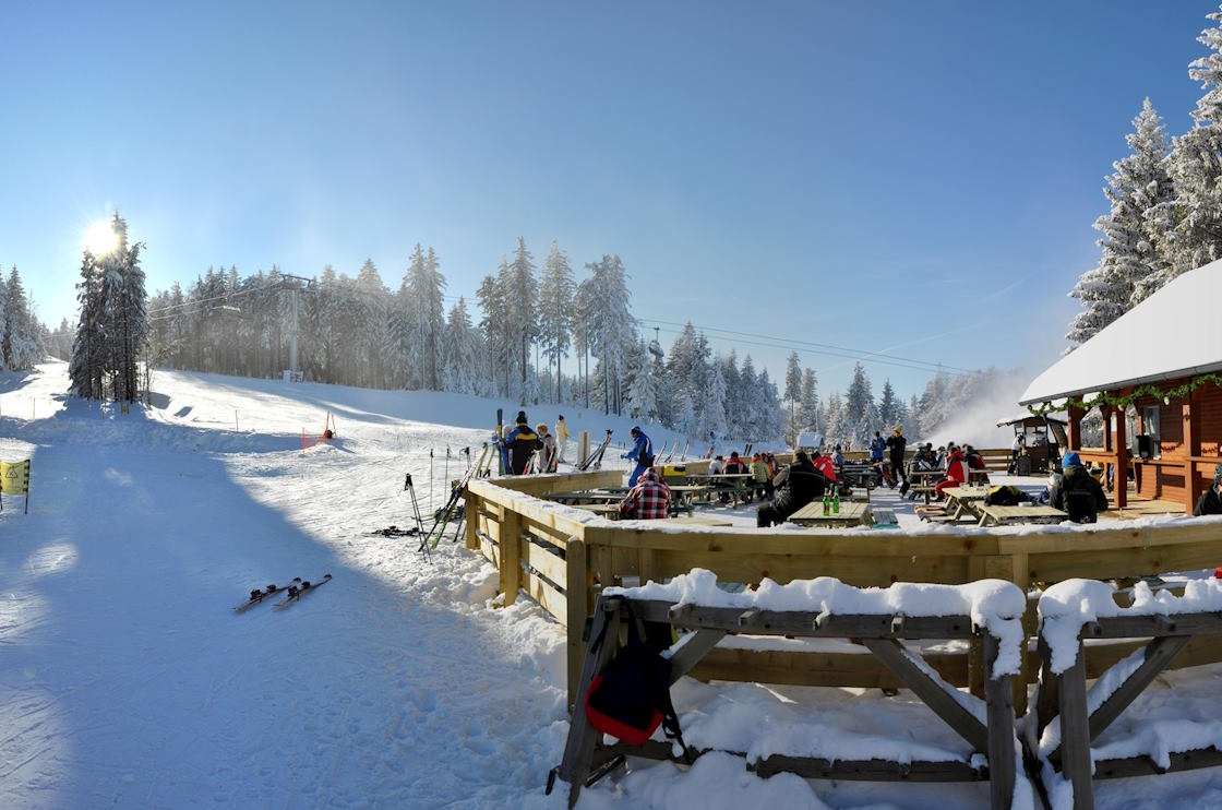 Skihütte im Skigebiet Mariborsko Pohorje