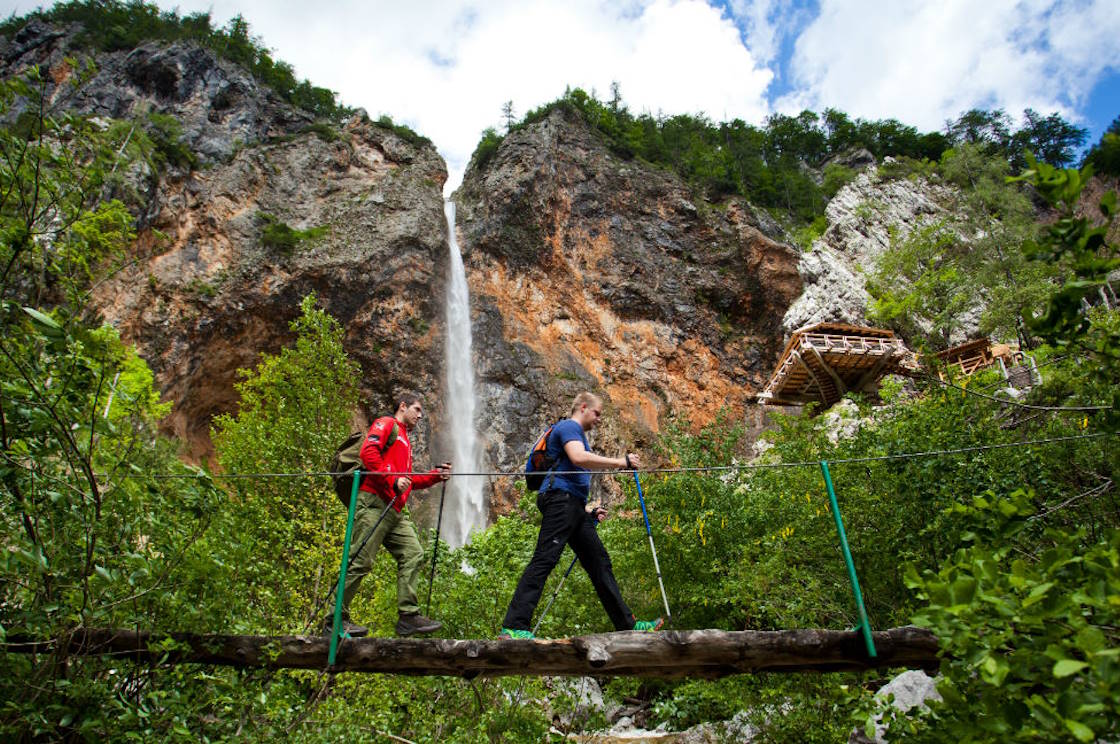 Wasserfall Rinka in Slowenien