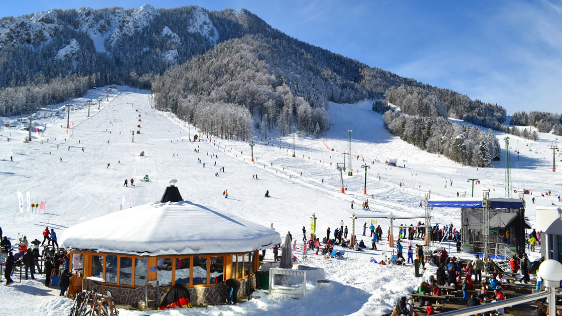 Skigebiet Kranjska Gora in den Julischen Alpen