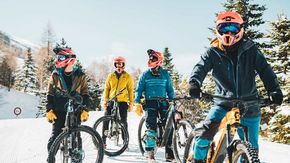 E-Mountainbiken auf Schnee, les 2 alpes