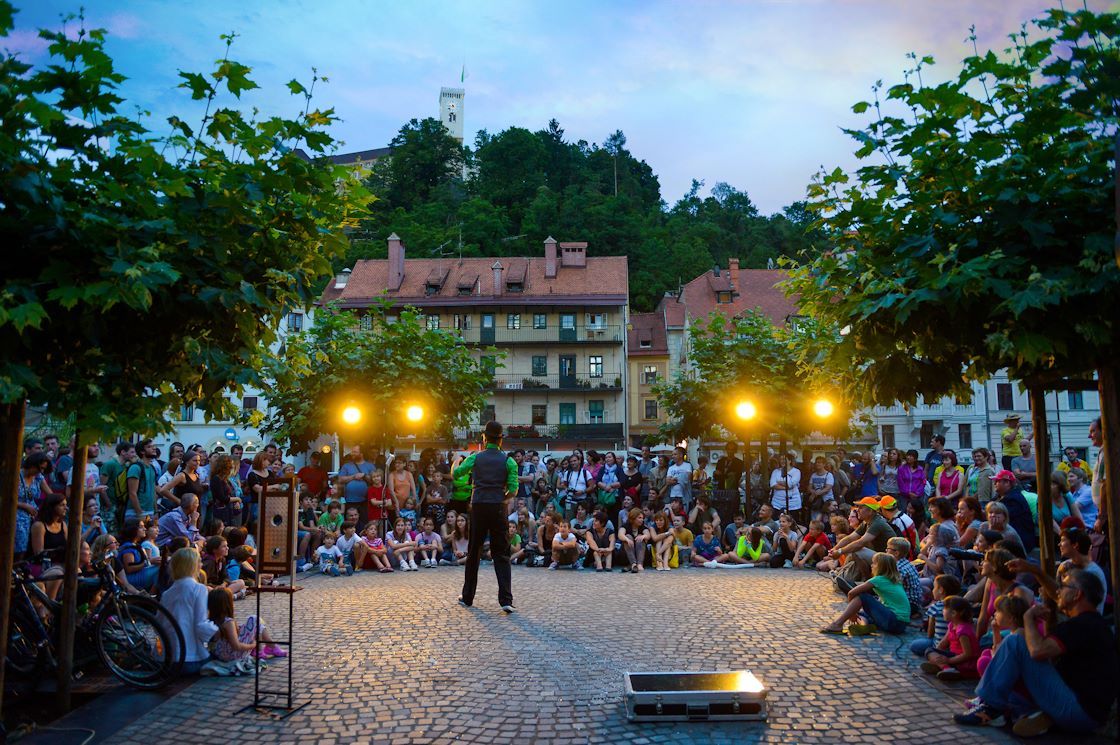 Ana Desetnica open-air theater in Ljubljana