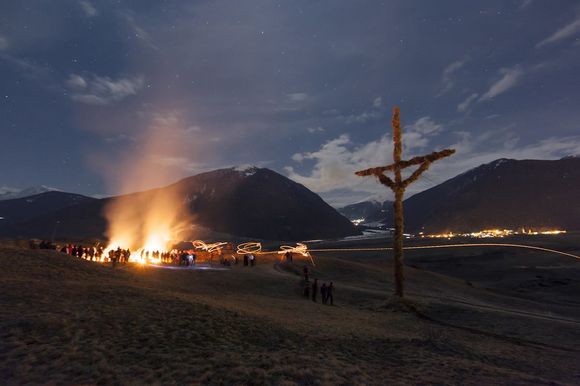 Sacred Heart Fire in South Tyrol
