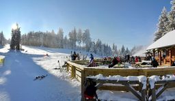 Skihütte im Skigebiet Mariborsko Pohorje