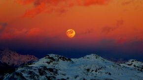 Sonnenuntergang in den Bergen Südtirol Villanderer Alm