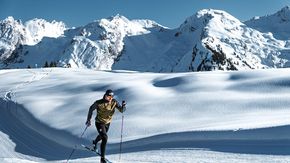 Langläufer im Skigebiet La Clusaz